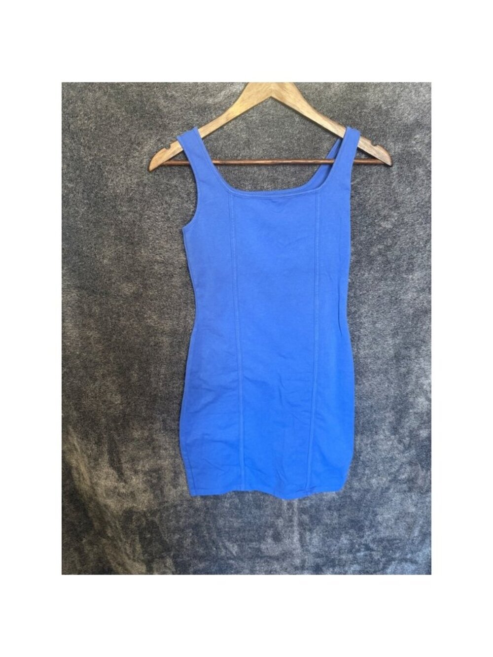 Wild Fable Blue Bodycon Mini Dress Womens Medium Scoop Neck Sleeveless Seamed